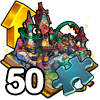 Kit de la Mejora Dorada de la Montaña Rusa Espeluznante (50 Fragmentos)