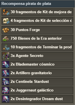 Recompensas 22 días